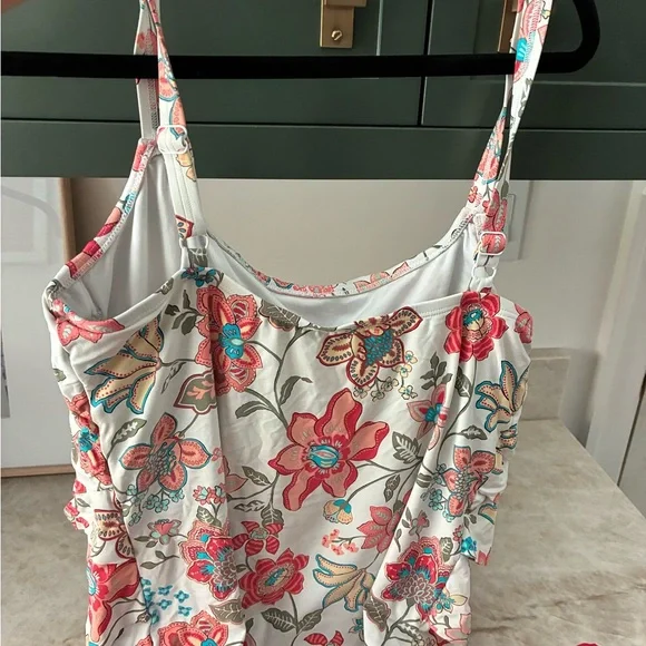 Coco Reef Floral Multicolor Swim Top with Red Bottom - Picture 4 of 4